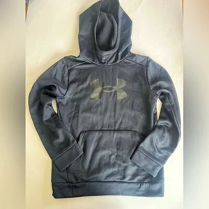 Under Armour Boys Youth Medium Black Hooded Sweatshirt - Picture 1 of 5
