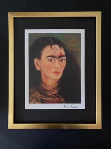 FRIDA KAHLO | Signed Print from Mexico "Self Portrait" + Framed | Buy it Now! - Picture 1 of 3