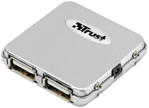 NEW 4 FOUR PORT MINI USB 2.0 HUB WITH 50CM LEAD, TRUST BRANDED - Picture 1 of 3