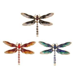 Inspired Dragonfly Alloy Delicate Brooches Enamel Insects Pins Dress Decor - Picture 1 of 10