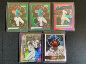 Kyle Lewis RC Lot (5) Green Prizm + Rated Rookie Pink Prizm + Bowman Chrome - Picture 1 of 2
