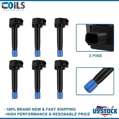6 Ignition Coils For Honda Pilot Ridgeline 3.5L 2009 2010 2011 2012 2013 2014 - Image 1 of 4
