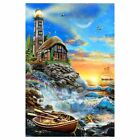 Diamond Painting Seaside Lighthouse And Boat Design Embroidery House Decorations