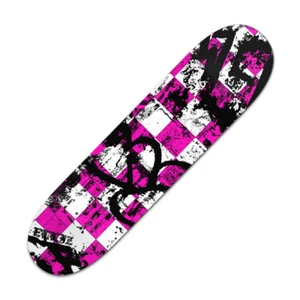 Elliz Pinky Grungy Messy - Pink Checkers Skateboard - Bild 1 von 3