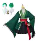 Roronoa Cosplay Costume Anime Halloween Outfits One Kimono Piece Robe Cloak