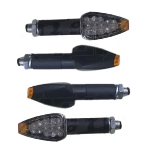 Kit 4 Frecce Indicatori di direzione Led Nero Omologate per Moto Sport Naked - Zdjęcie 1 z 4