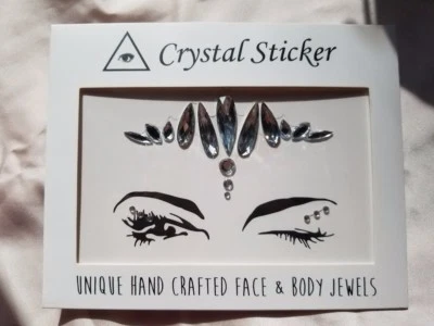 Festival EDC NYE Rave Cara Adhesiva Joyas Cristal Gemas Estrás Pegatina Foto 1 de 4