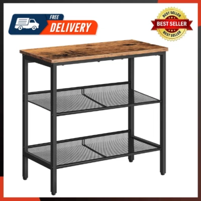 End Table 3-Tier Narrow Side Table Nightstand with 2 Flat or Slant Adjustable - Image 1 of 4