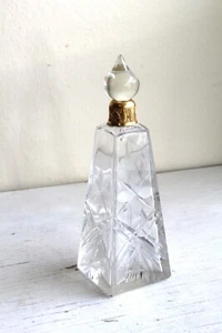 Köln Dekanter Flasche Klar geschliffenes Glas Pyramide mit mundgeblasenem Dipper 8 Zoll - Bild 1 von 18