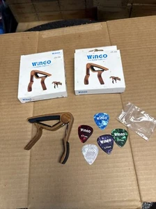 Paquete de 2 abrazaderas para bajo eléctrico acústico capo de guitarra ukelele palo de rosa - Imagen 1 de 5