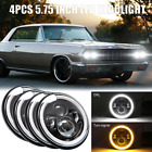 4PCS 5-3/4" 5.75" Round LED Headlights Hi/Lo Fits Chevy Chevelle 1964-1970