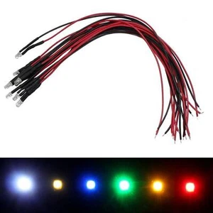10x LED superluminosi 3mm Bianco Caldo 3000K per 24V 20cm Cavo 4000…6000mcd 30° - Foto 1 di 1