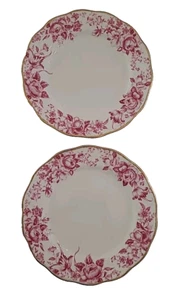 Royal Albert Paradise Red Dinner Plates 10 5/8" Set Of 2 EXCELLENT - Picture 1 of 6