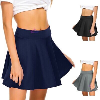 Kids Girls Skater Skirt Stretch Flared Uniform School Pe Dance Sports Mini Skirt • 11.12€