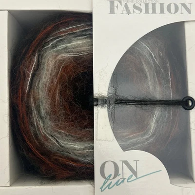 ONline Fashion Box No. 2 WINE CHARCOL Gradient #07 Mohair Blend Yarn & Pattern - Image 1 of 4