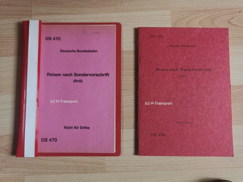 Bundesbahn Vorschrift DS 470 Reisen nach Sondervorschrift - zwei verschiedene - Bild 1 von 1
