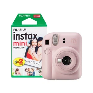 Cámara instantánea Fujifilm Instax Mini 12 rosa con paquete de película de 20 disparos (16806107+2PK - Imagen 1 de 5