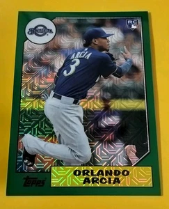 2017 Topps Silver Pack Green Orlando Arcia RC /150 Rookie - Milwaukee Brewers - Bild 1 von 2