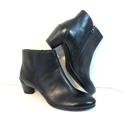 ECCO Sculptured 45 Black Leather Ankle Boots - NWOB, US 9-9.5 / EU 40 - Image 1 of 4