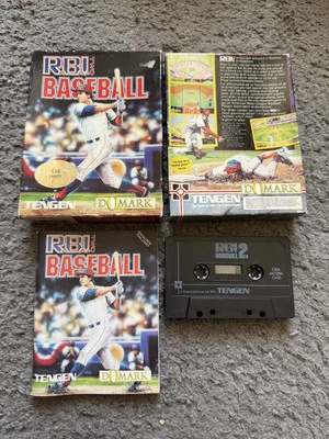 RBI baseball Commodore 64 game tested see pic  boxed complete  - Image 1 of 3