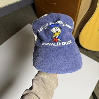 Sombrero De Colección Pato Donald Disney Mezcla Lana Color Azul Y Blanco Foto 1 de 4