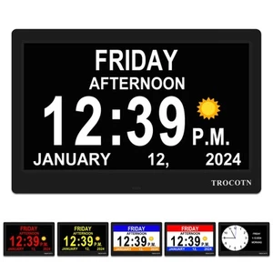 Dementia Clock Large Digital Clock for Seniors, Calendar Clock Large Display ... - Picture 1 of 8