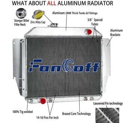 3-Row Radiator FOR Ford E100 E150 E250/E350 Econoline Club Wagon 5.8L AT 1979-91 - Image 1 of 4