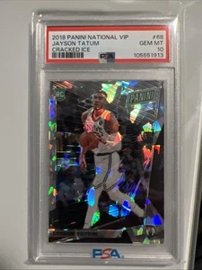 JAYSON TATUM RC - PANINI NSCC CRACKED ICE - #/50 - PSA 10!!! - CELTICS - Picture 1 of 5