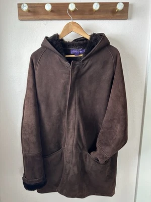 Rare Ralph Lauren Purple Label Men’s Brown Shearling Coat Real lambskin Italy L - Image 1 of 4