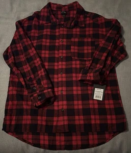 Art Class  XL(14)Black/Read Plaid Flannel Shirt 100% Cotton - Picture 1 of 6
