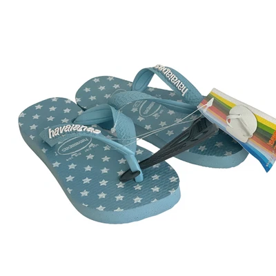 Sandalias Havaianas Niños Pequeñas Estrellas Chanclas Azul Niño Pequeño 7/8 Tanga Verano Nuevas con Etiquetas Foto 1 de 4