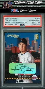 2004 Studio 263 Joe Nathan Private Signings Gold Auto /5 PSA 10 - Picture 1 of 2