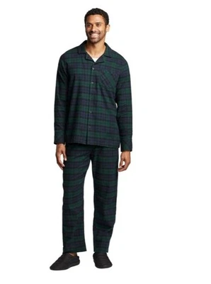 Pendleton Men Tartan Green Plaid Pajama set size Large flannel Holiday Christmas - Image 1 of 4