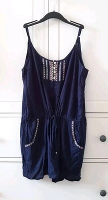 Jumpsuit bliss:u Dunkelblau Verstellbar mit Taschen Knöpfe Damen Größe S - Bild 1 von 4