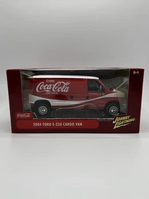 Johnny Lightning Coca-Cola 1/24 2004 Ford E-250 Van; White Lightning  New In Box - Image 1 of 4