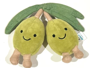Jellycat Divertible Adjunto por Tallo Par de Aceitunas Peluche Retirado Pequeño - Imagen 1 de 9