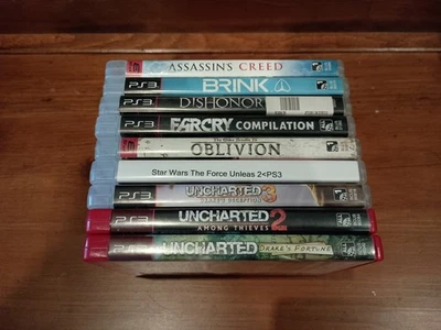 Lot Of 9 PS3 Games - Assassins Creed, Far Cry, Oblivion, Star Wars, Uncharted - Image 1 of 3