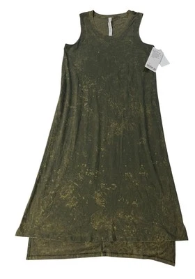 VESTIDO SIN MANGAS LULULEMON ALL YOUR MAXI Talla 10 LAVADO OLIVA OSCURO NUEVO CON ETIQUETAS Foto 1 de 4