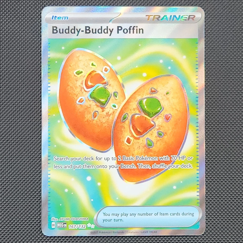 Buddy-Buddy Poffin 167/132 - Mega Evolution Pokemon NM EN pack Fresh MEG  - Image 1 of 4