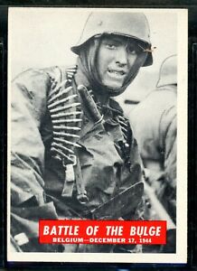 1965 War Bulletin BATTLE OF THE BULGE Philadelphia Card #55 German Counterattack