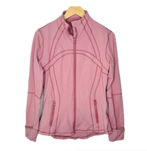 Queenie Ke Athletic Softshell Pink Jacket Womens L Yoga Fitted Contour Full Zip - Picture 1 of 10