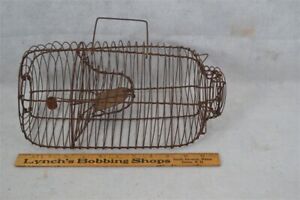 piège animal souris rat fait main cage métallique 13x6x6 19ème c original antique