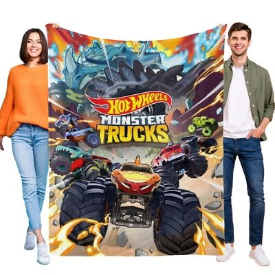 Super Soft Flannel Hot Wheels Let's Race Throw Blanket for Sofa All Season Gifts - Image 1 of 4
