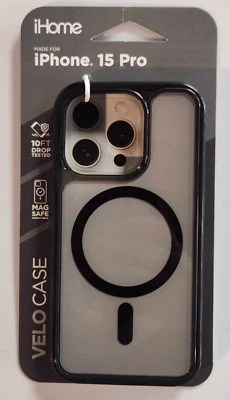 NUEVA Funda de Teléfono iHome Velo Magnética para iPhone 15 Pro Negra Foto 1 de 2