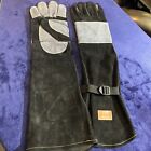 WZQH 23.6 Inches Leather Animal Handling Gloves Multipurpose Pet Gloves