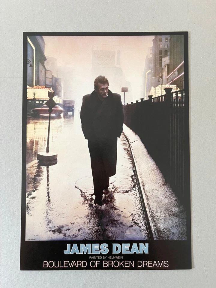 JAMES DEAN, BULEVAR DE LOS SUEÑOS ROTOS DE HELNWEIN, IMPRESIÓN ARTÍSTICA PEQUEÑA 1987 RARA Foto 1 de 4