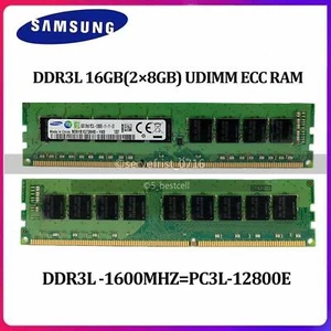 Samsung DDR3L 16GB (2x8GB) PC3L-12800E 1600MHZ ECC UDIMM Server Workstation RAM - Bild 1 von 5