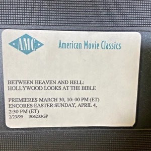 Between Heaven & Hell: Hollywood Looks At The Bible AMC 1999 Press Preview VHS - Imagen 1 de 3