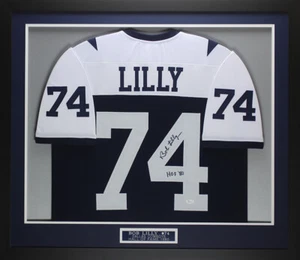 Bob Lilly Autographed & Framed White Dallas Cowboys Jersey JSA COA - Picture 1 of 5