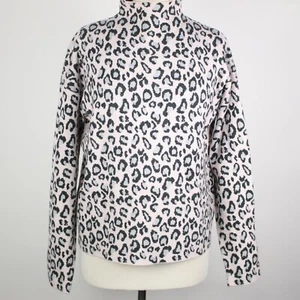 Suéter Cynthia Rowley Mujer Grande Metálico Leopardo Cuello Alto - Imagen 1 de 4